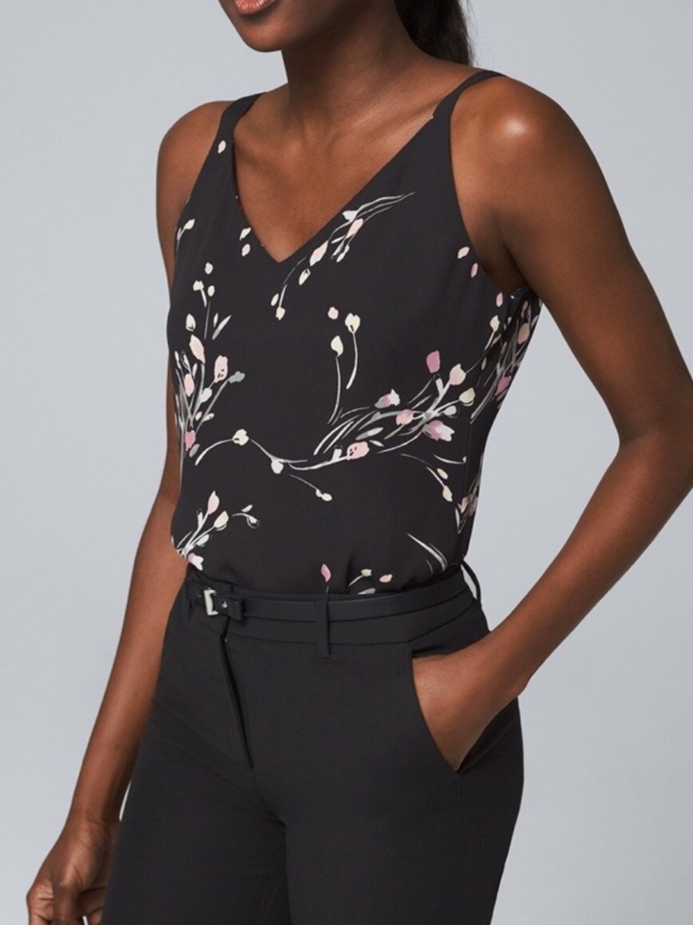 NWT WHBM Reversible Floral/Dot Camisole